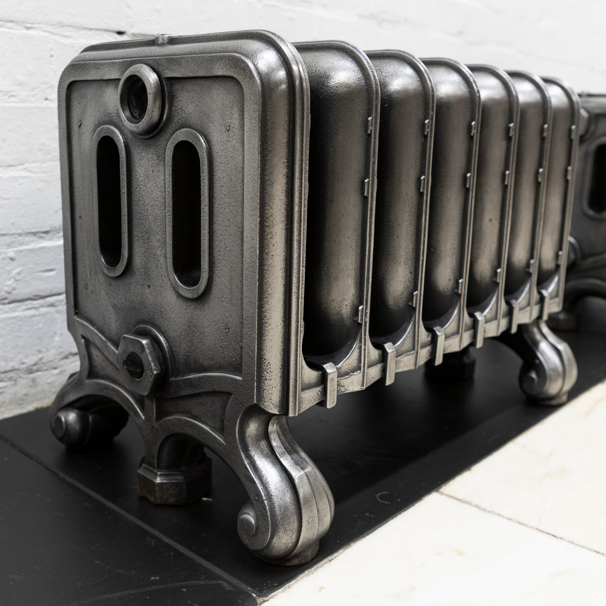 Rare Antique Hand Polished Cast Iron Radiator | 7 Sections | The Architectural Forum