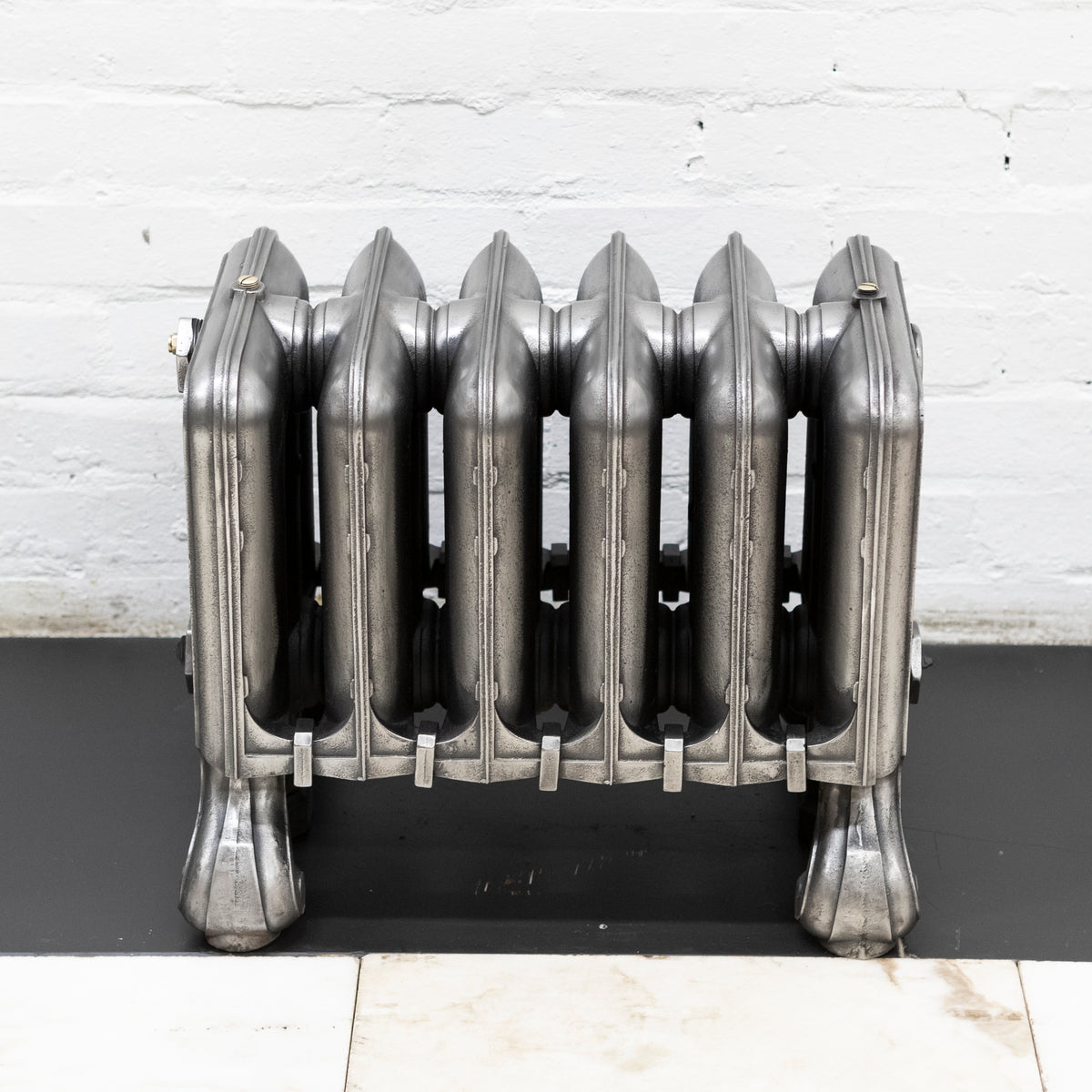 Rare Antique Hand Polished Cast Iron Radiator | 6 Sections | The Architectural Forum