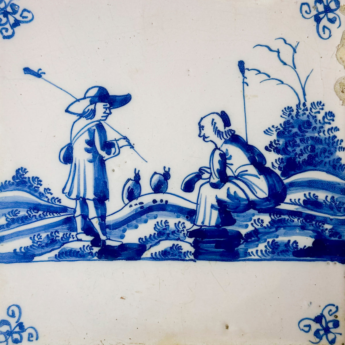 Single Antique Dutch Delft Tile | The Architectural Forum