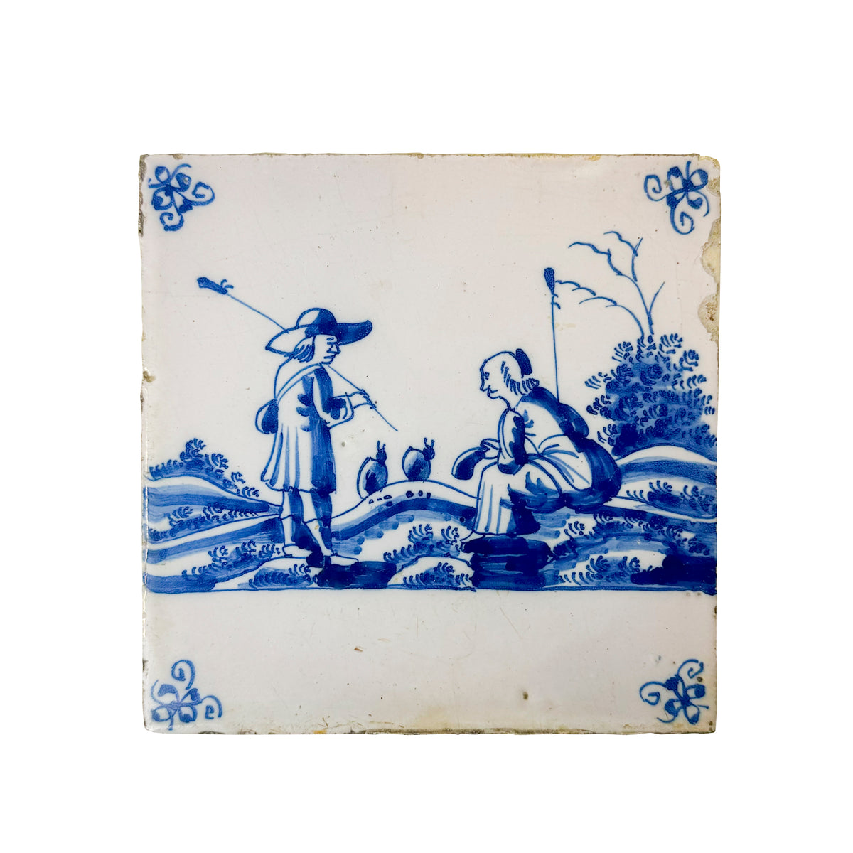 Single Antique Dutch Delft Tile | The Architectural Forum