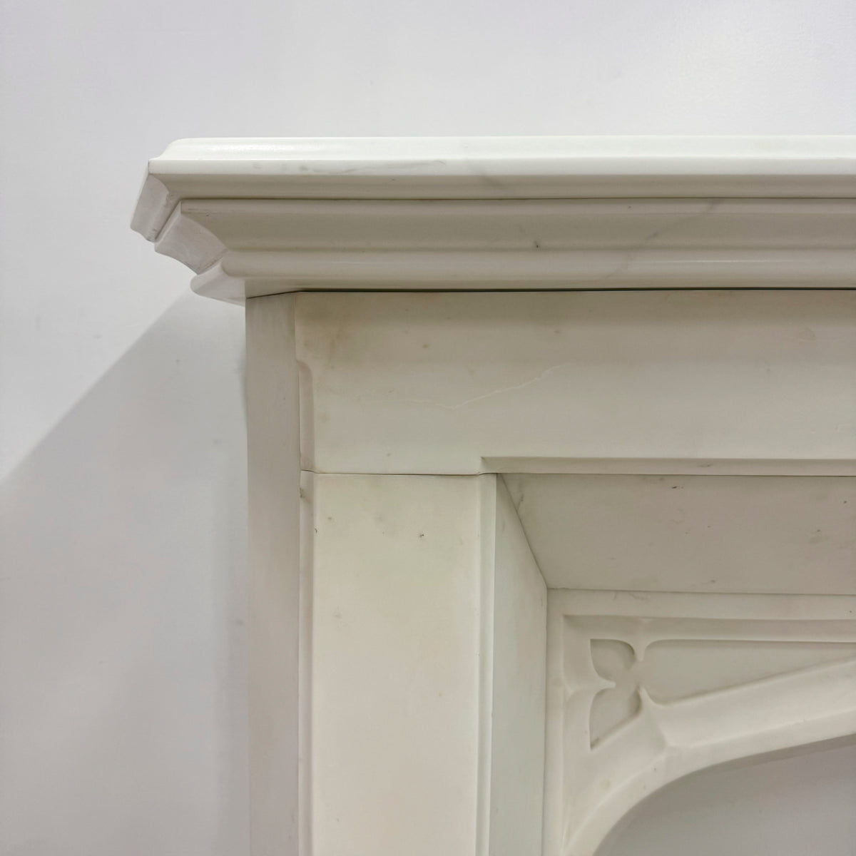 Antique Gothic Revival Statuary Marble Fireplace | The Architectural Forum