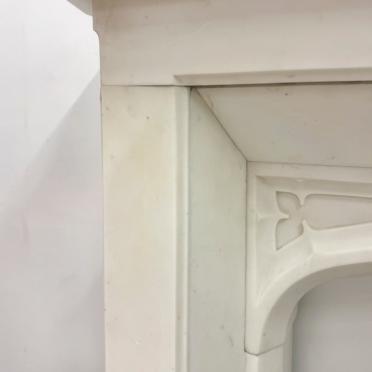 Antique Gothic Revival Statuary Marble Fireplace | The Architectural Forum