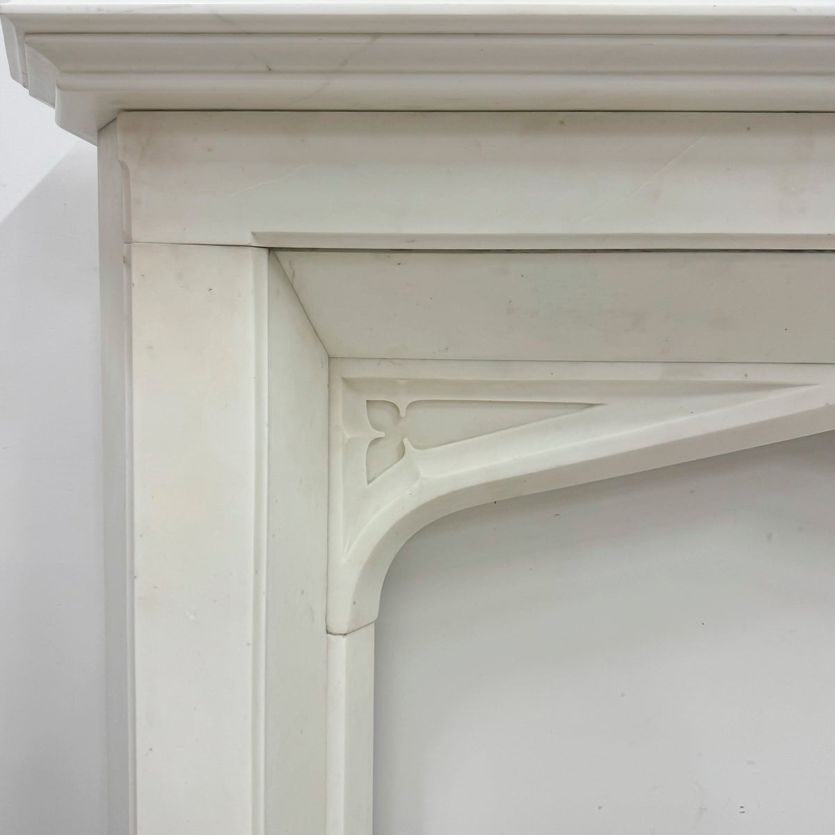 Antique Gothic Revival Statuary Marble Fireplace | The Architectural Forum