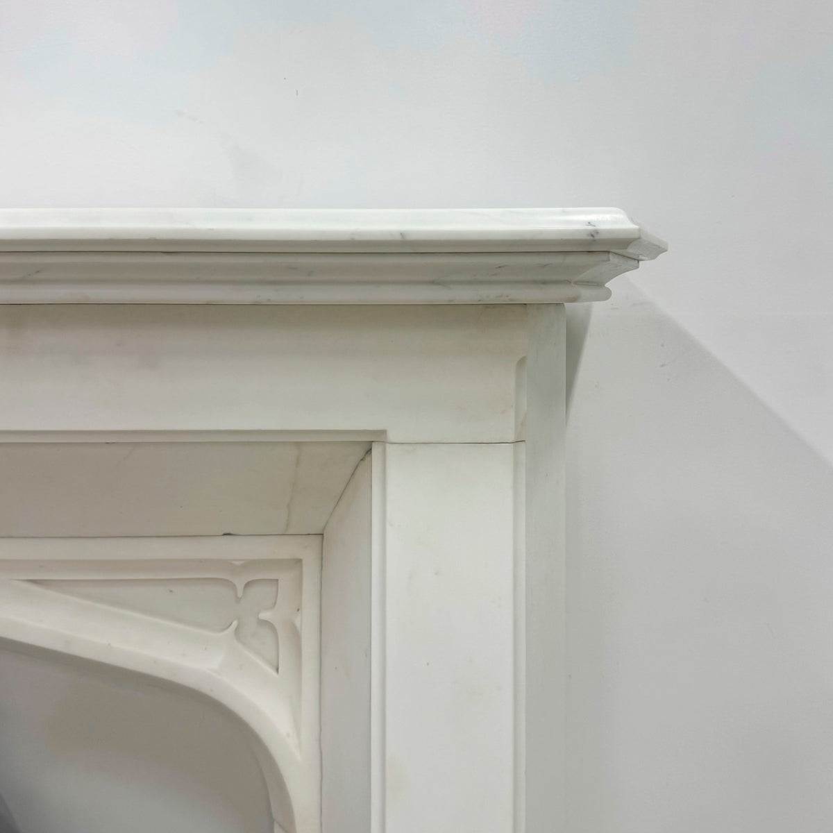 Antique Gothic Revival Statuary Marble Fireplace | The Architectural Forum