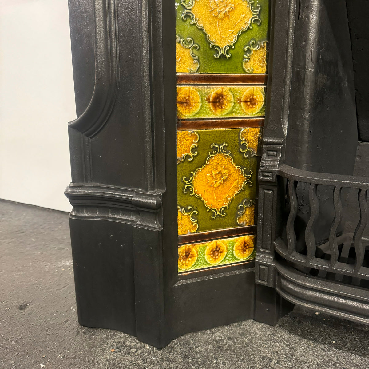 Antique Victorian Tiled Cast Iron Combination Fireplace | The Architectural Forum