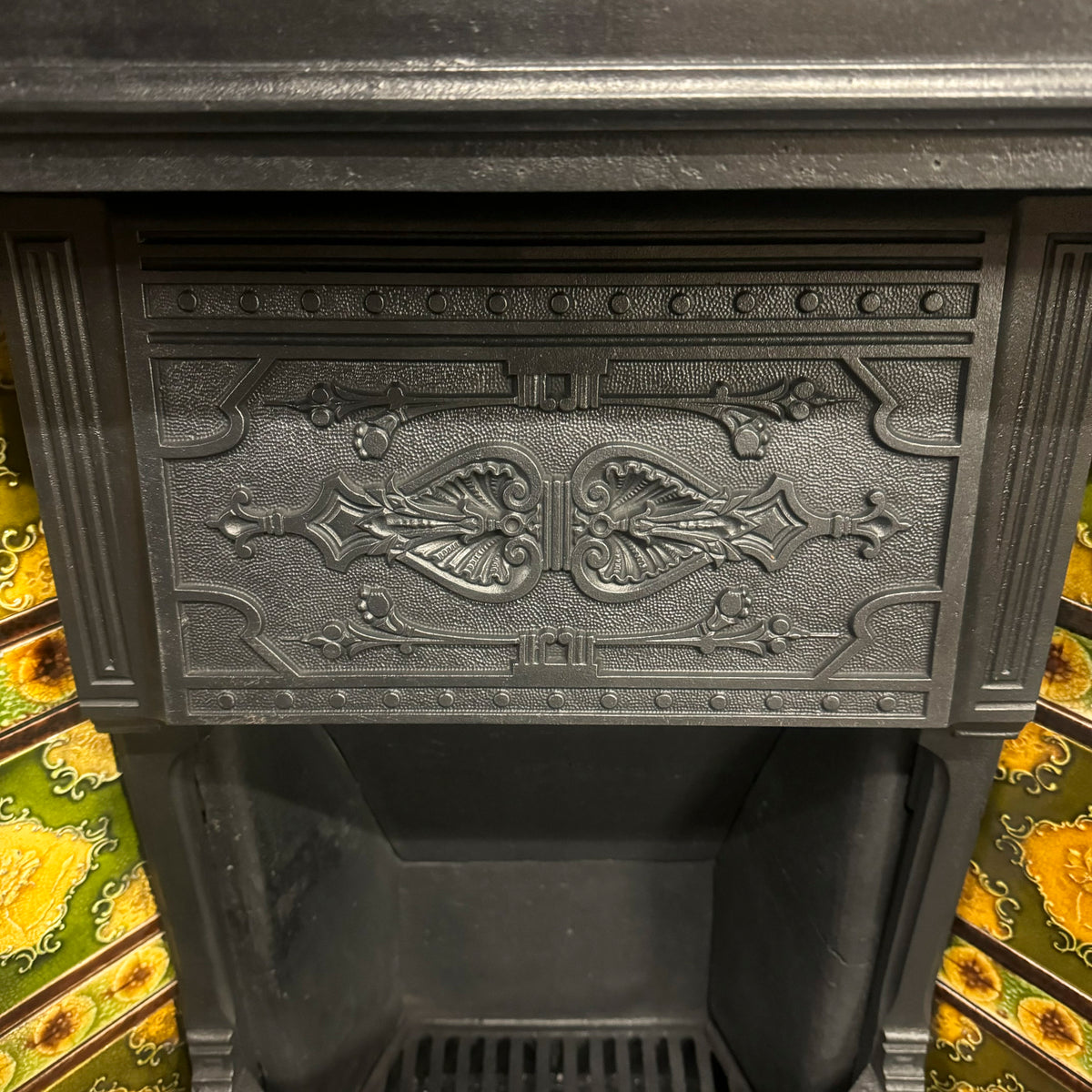 Antique Victorian Tiled Cast Iron Combination Fireplace | The Architectural Forum