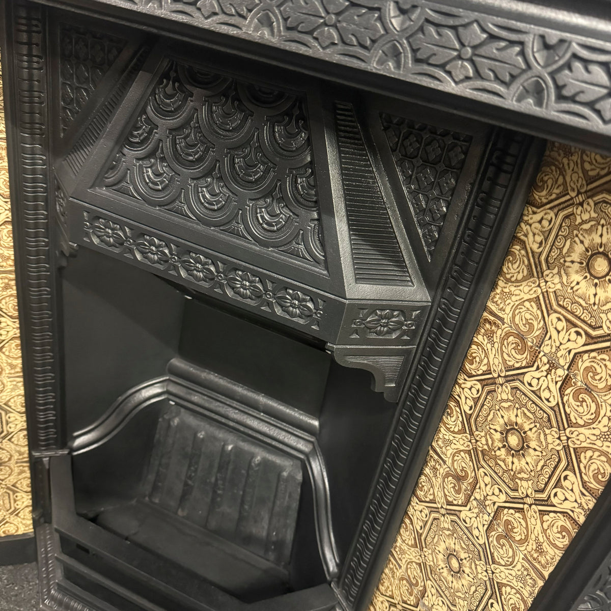 Antique Victorian Tiled Fireplace Insert | The Architectural Forum