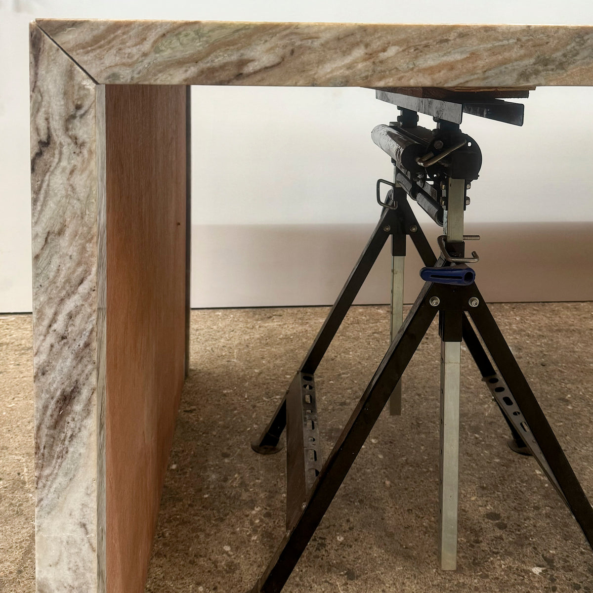 Brown and Green Marble Kitchen Island with Sink | The Architectural Forum