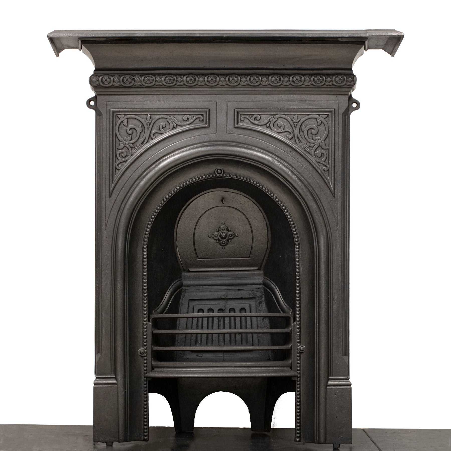 Reclaimed Victorian Cast Iron Arched Combination Fireplace | The Architectural Forum
