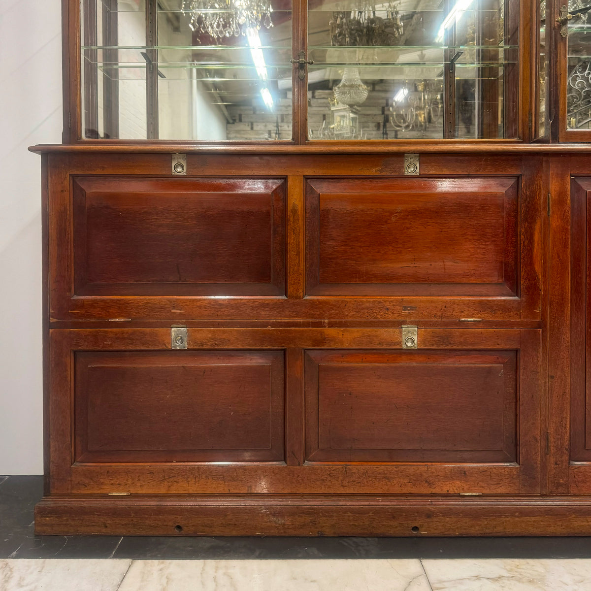 Antique Edwardian Mirrored Shop Display Cabinet