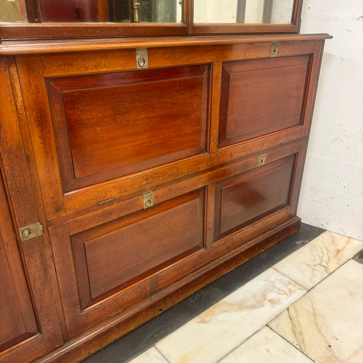 Antique Edwardian Mirrored Shop Display Cabinet