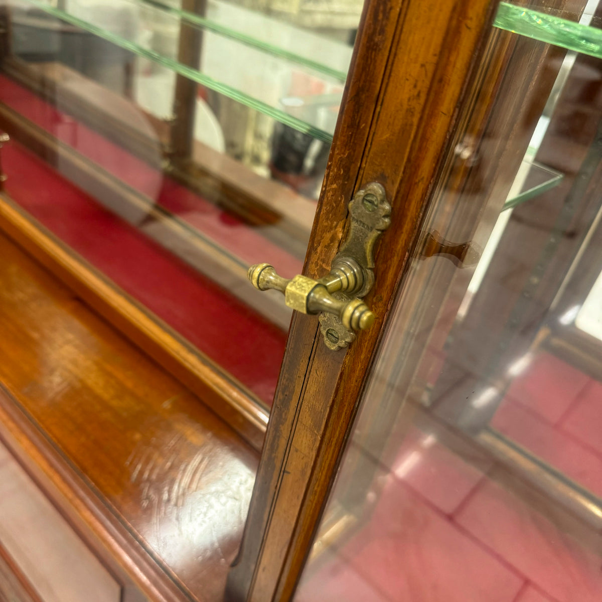 Antique Edwardian Mirrored Shop Display Cabinet