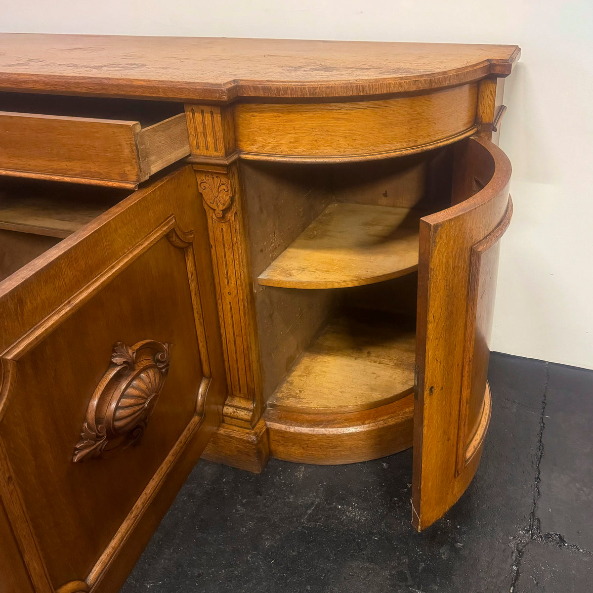 Antique Victorian Oak Wood Sideboard | The Architectural Forum