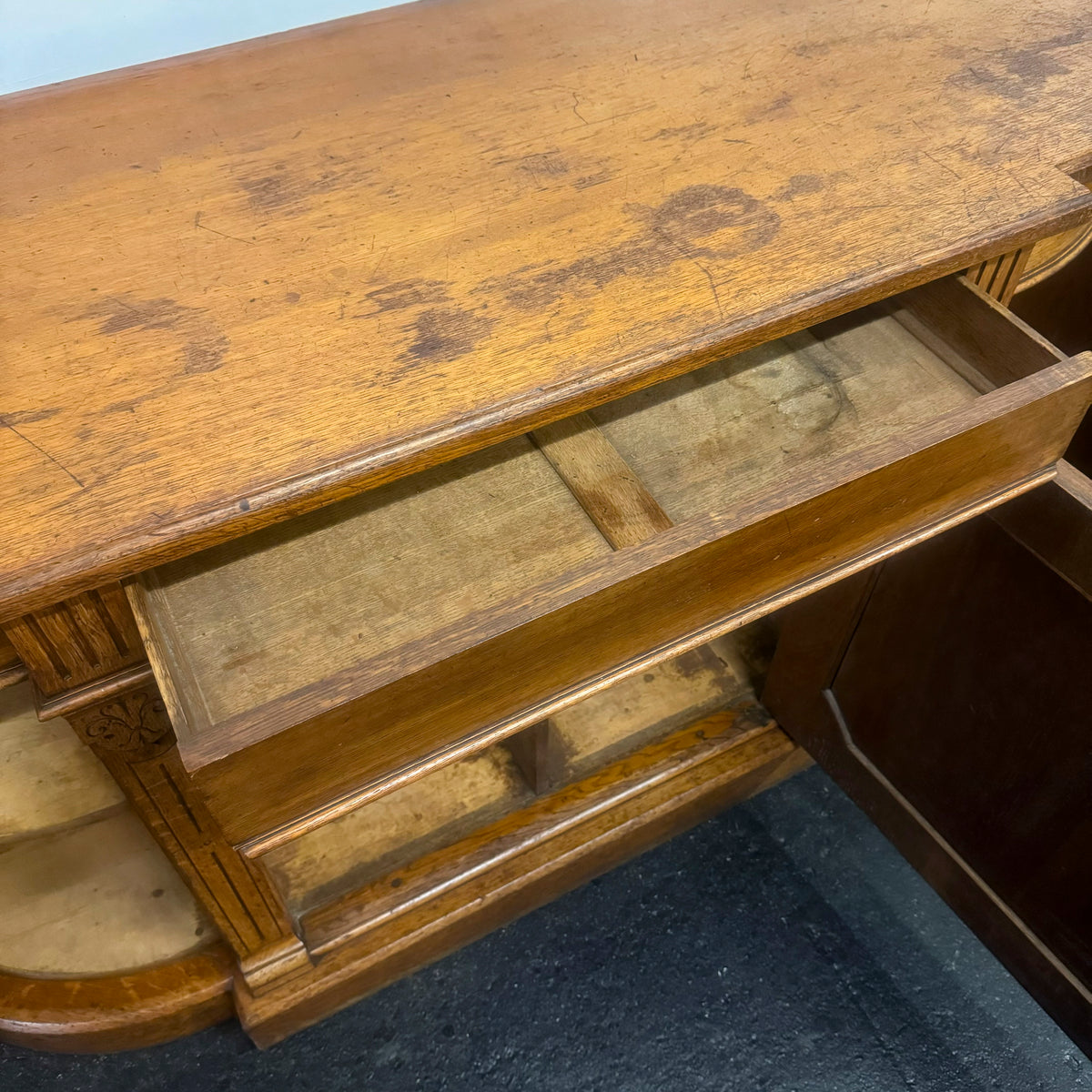 Antique Victorian Oak Wood Sideboard | The Architectural Forum