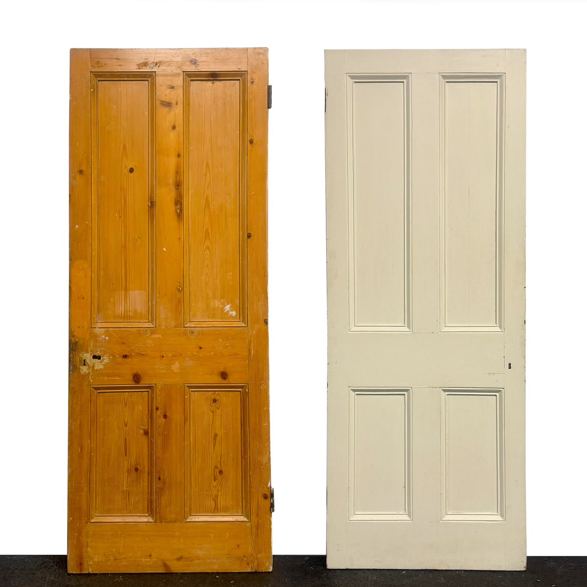 Antique Victorian Pine Door - 204.5cm X 79cm | The Architectural Forum