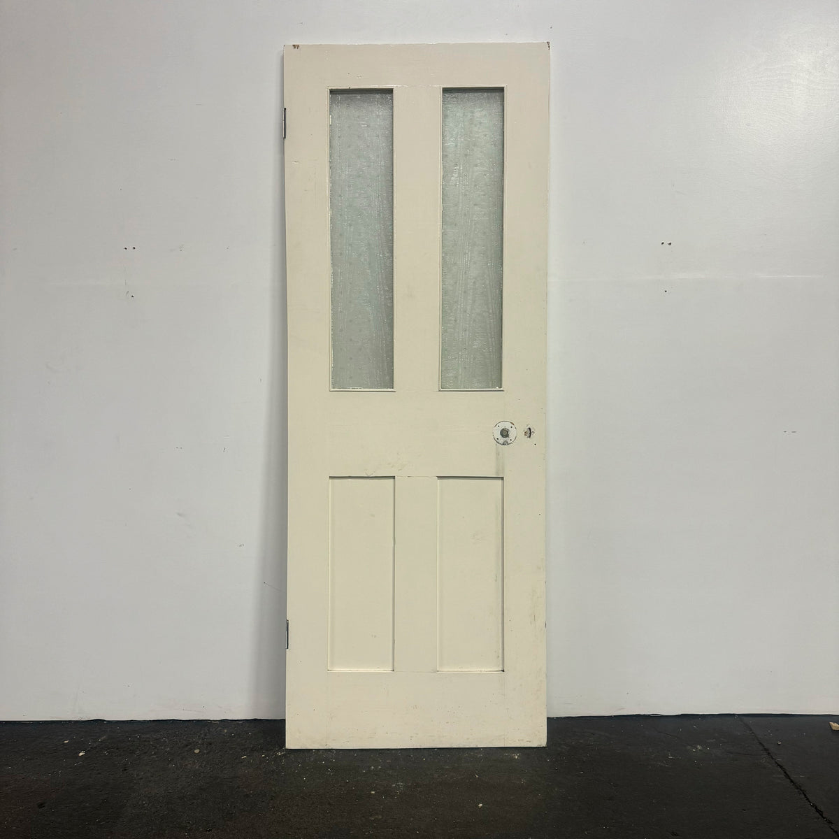 Antique 2 Panel Glazed Victorian Pine Door - 182cm x 68cm | The Architectural Forum