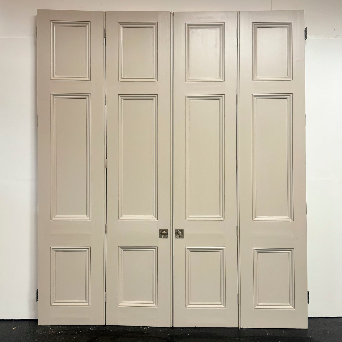 Antique Victorian Tri Fold Pine Doors - 266.5cm x 225cm | The Architectural Forum