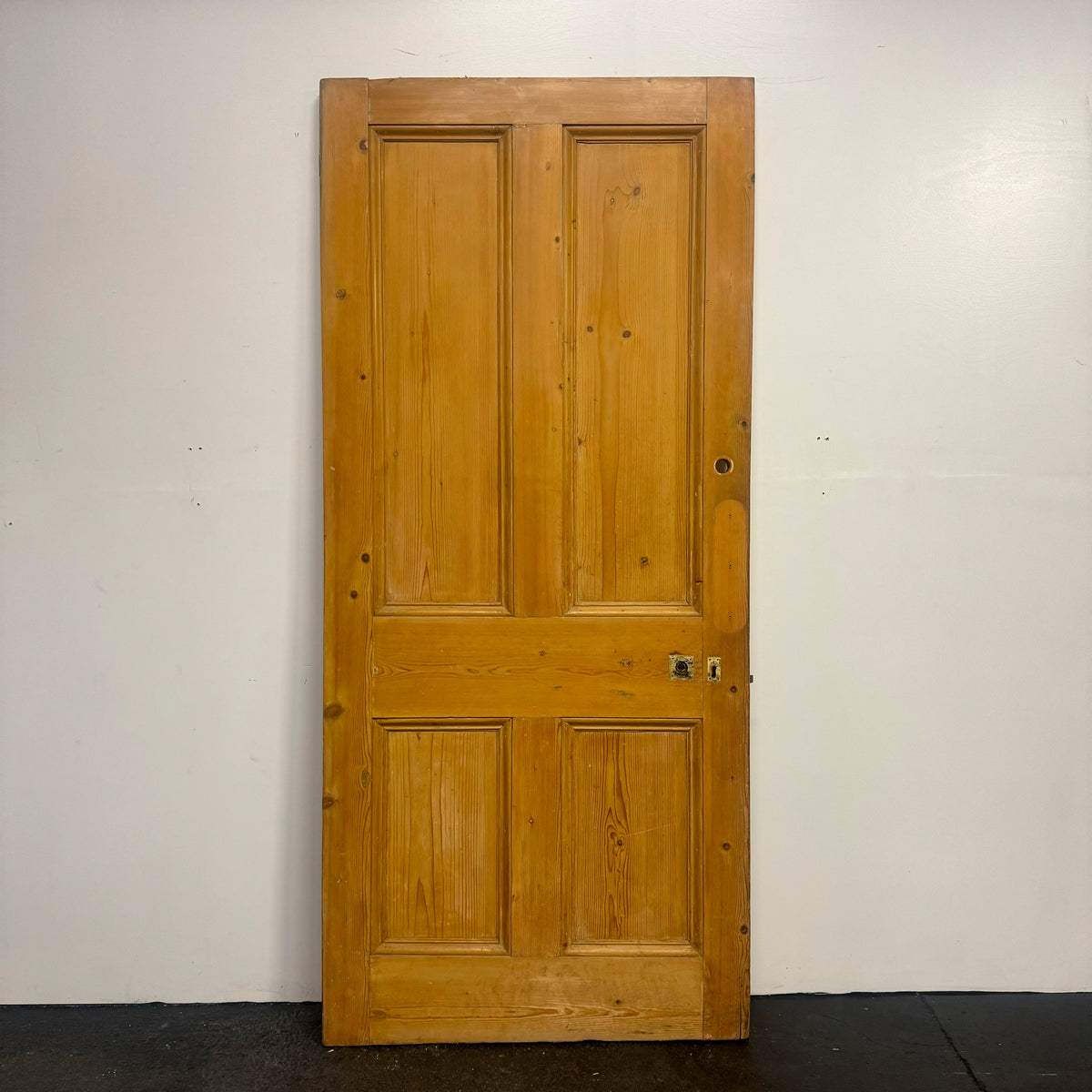 Antique Victorian Pine Door - 210cm X 94cm | The Architectural Forum