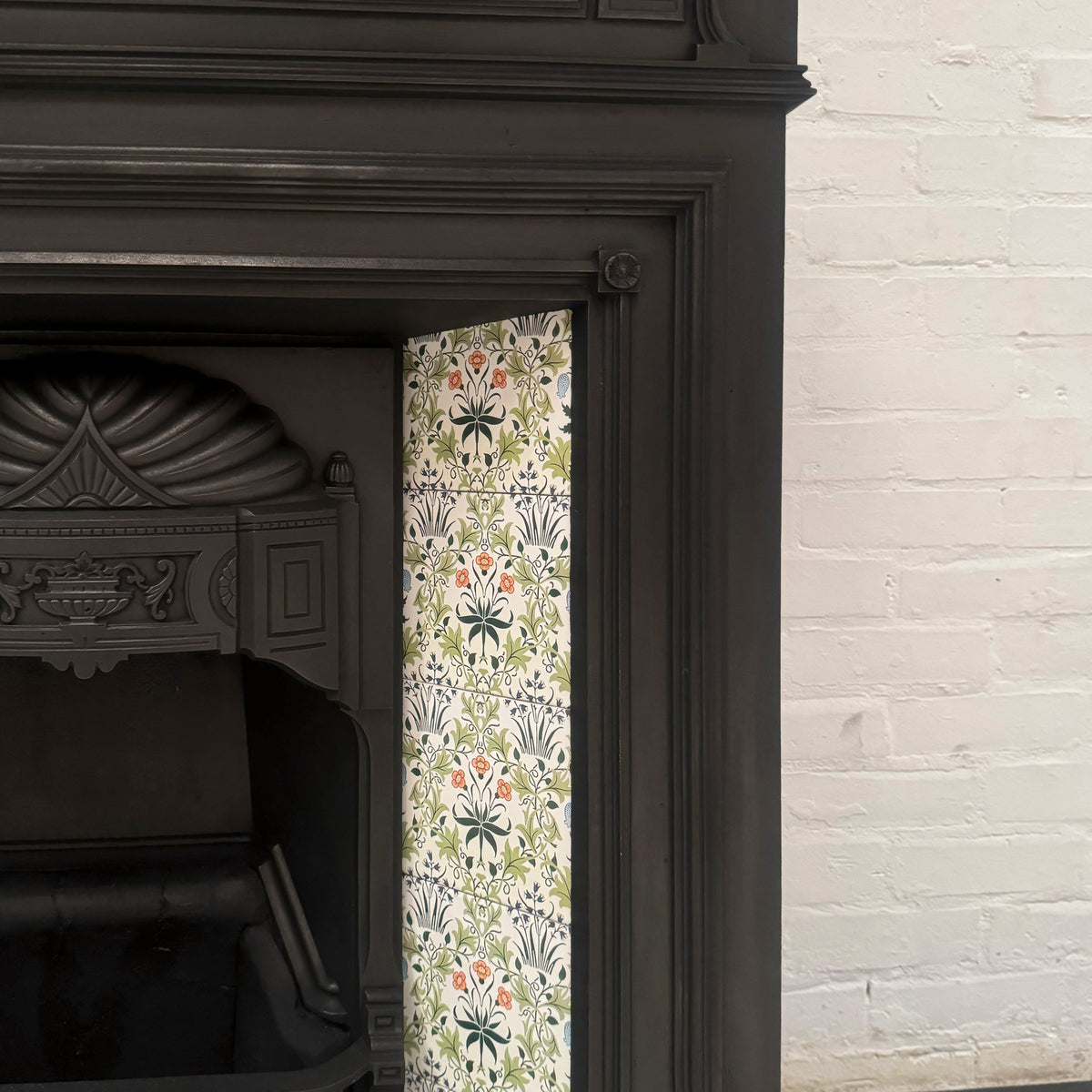 Antique Victorian Tiled Cast Iron Combination Fireplace | The Architectural Forum