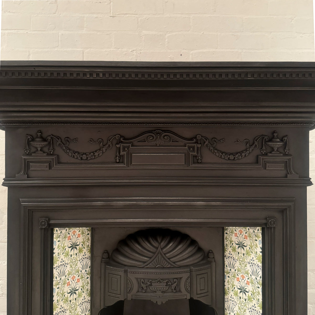 Antique Victorian Tiled Cast Iron Combination Fireplace | The Architectural Forum