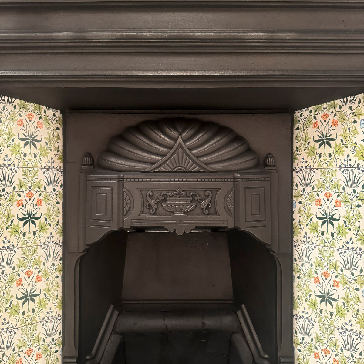 Antique Victorian Tiled Cast Iron Combination Fireplace | The Architectural Forum