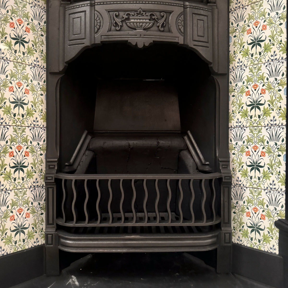 Antique Victorian Tiled Cast Iron Combination Fireplace | The Architectural Forum