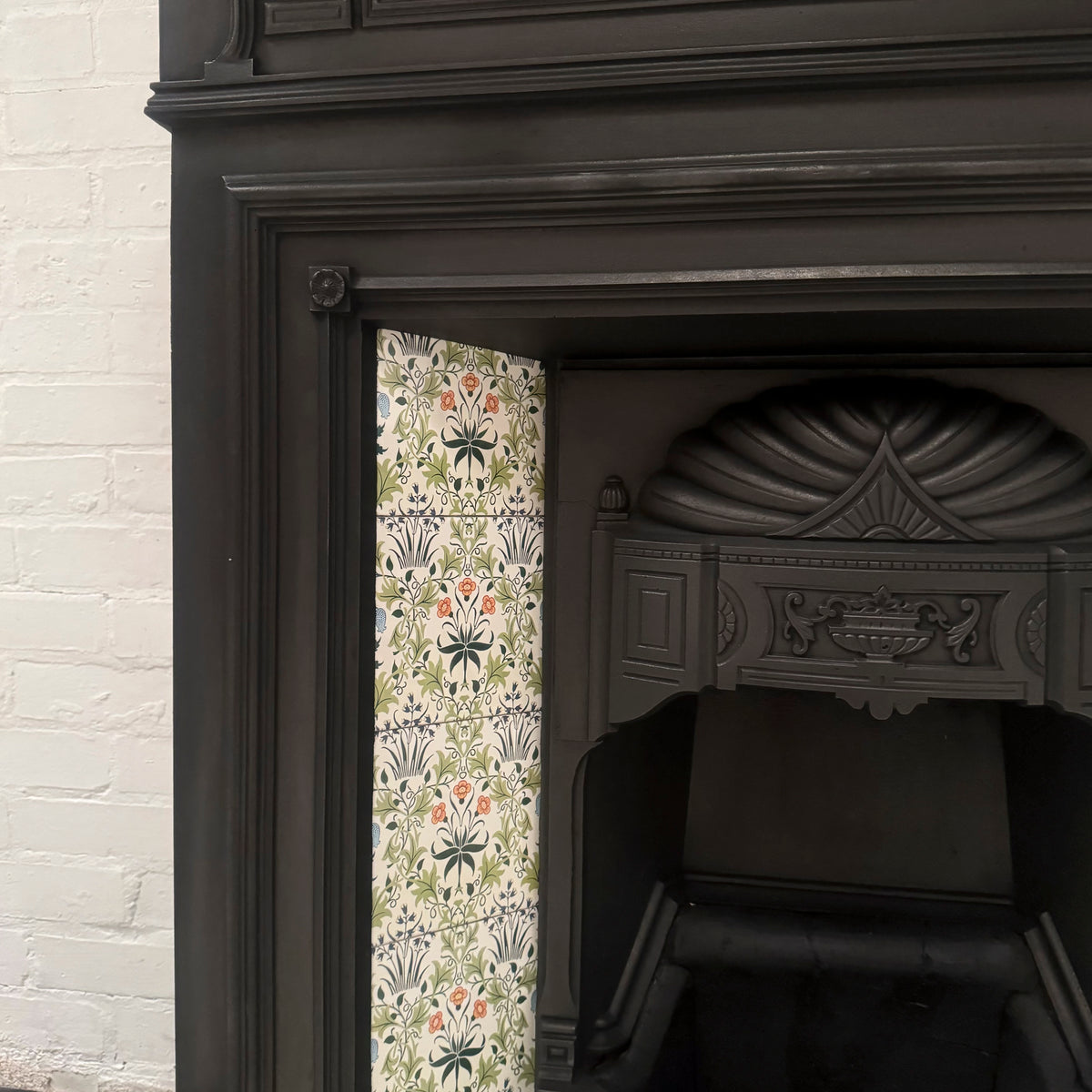 Antique Victorian Tiled Cast Iron Combination Fireplace | The Architectural Forum