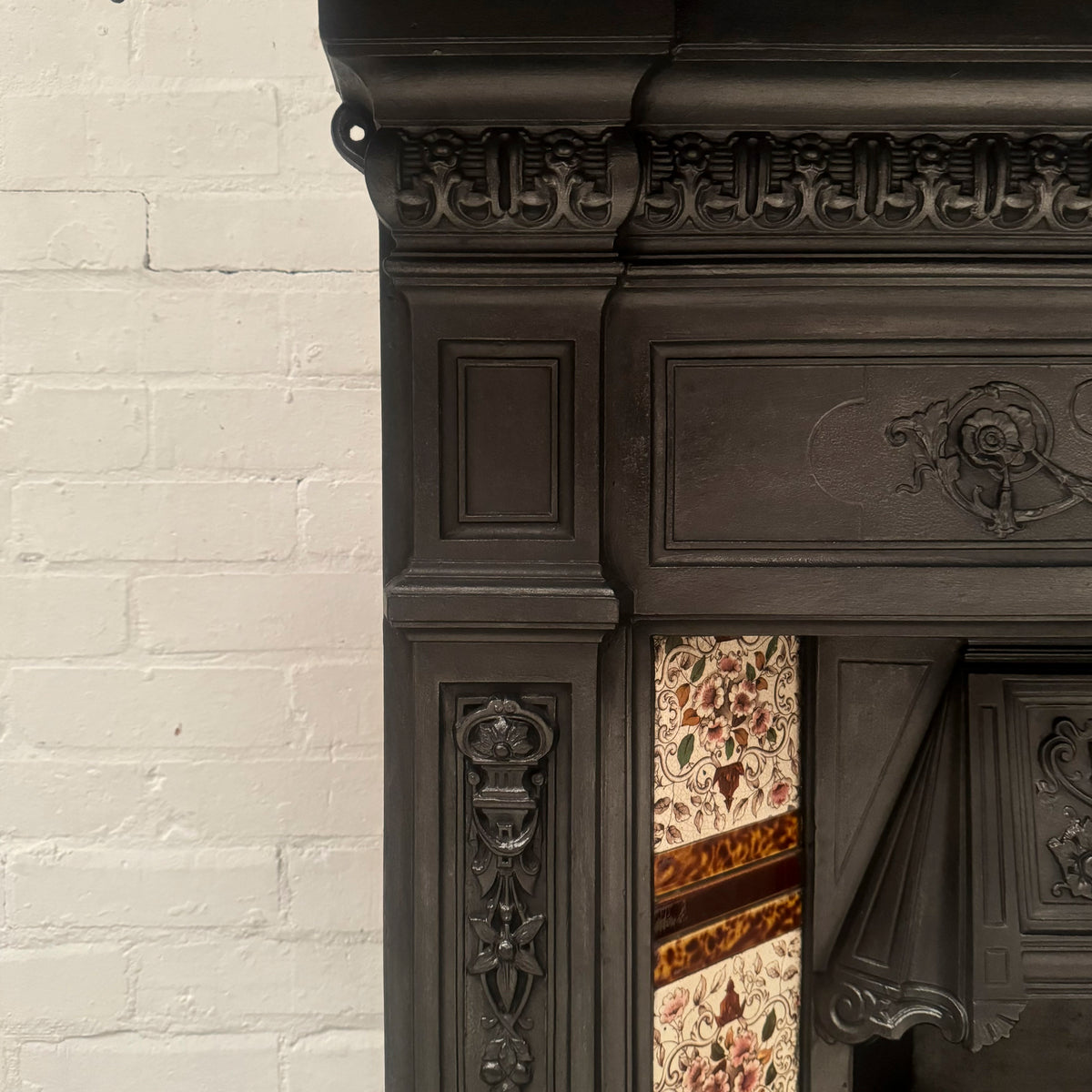 Antique Victorian Cast Iron Tiled Combination Fireplace | The Architectural Forum