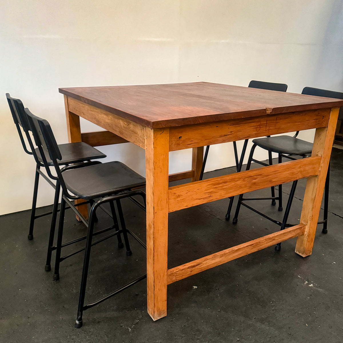 Teak/Beech Reclaimed Work Table | 5 Available | The Architectural Forum