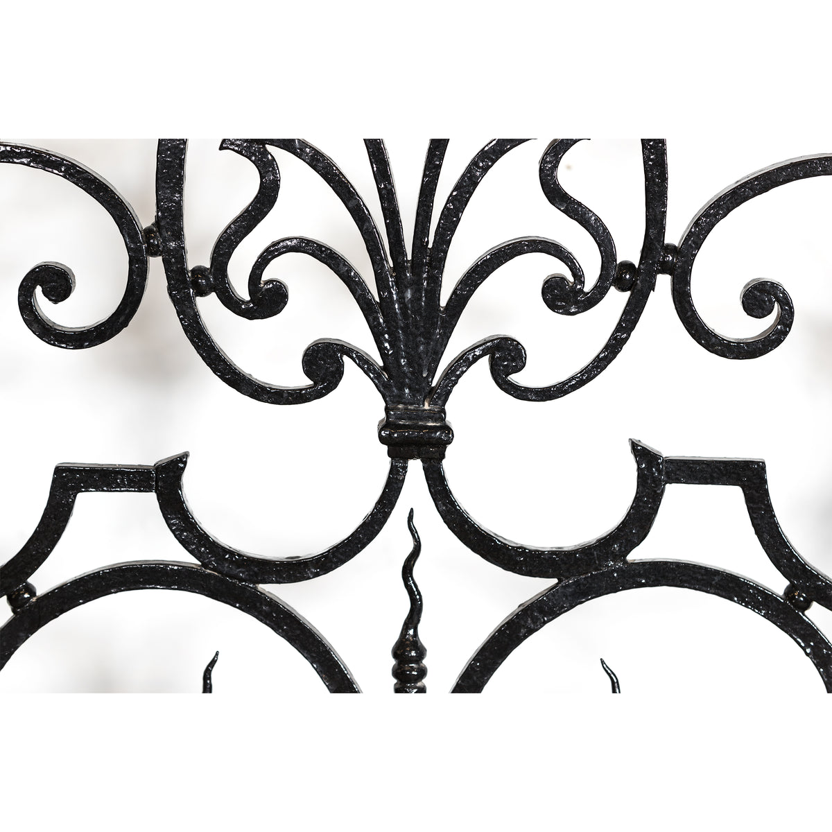 Large Ornate Mid 19th Century Wrought Iron Gate with Light | The Architectural Forum