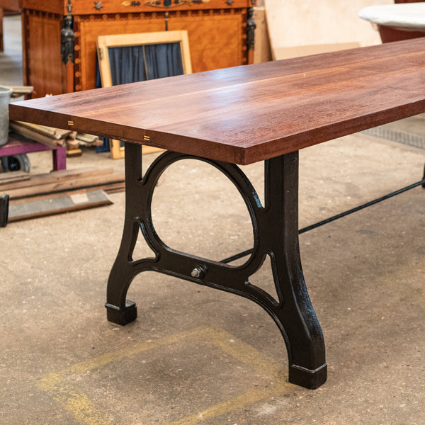 Teak Plank TopTable With Industrial Cast Iron Legs - The Architectural ...