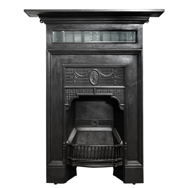 Antique Mirrored Cast Iron Combination Fireplace - The Architectural Forum