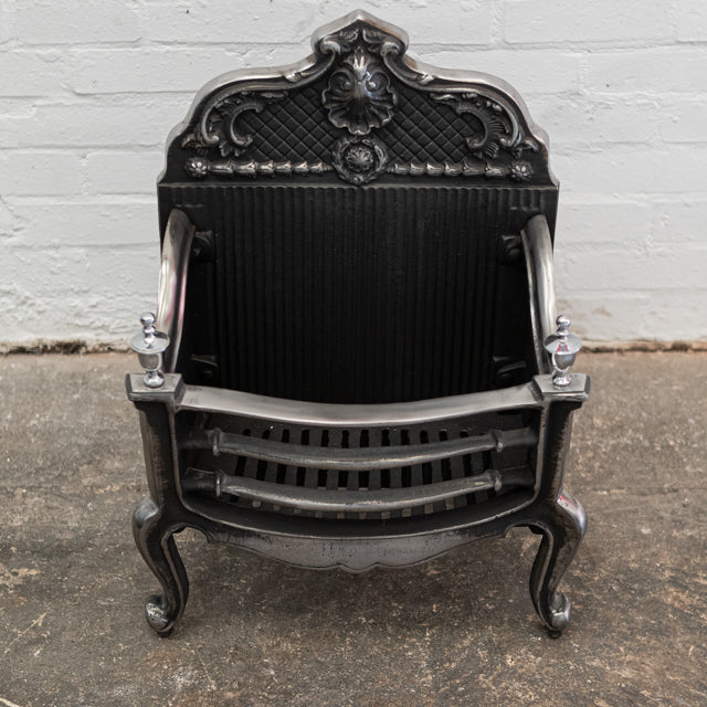 Reclaimed Grand Cast Iron Fire Basket with Finials | The Architectural Forum